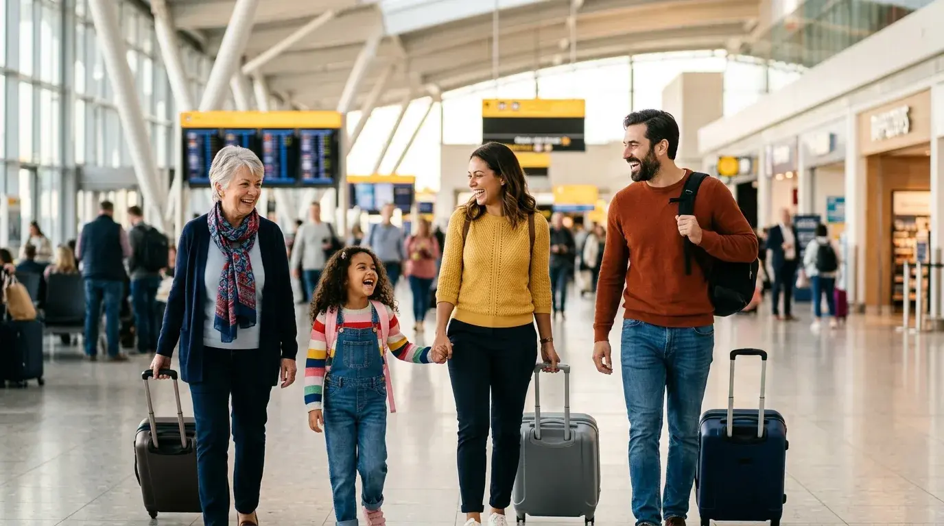 Family Flight Reservation for Visa: Mixed Surnames